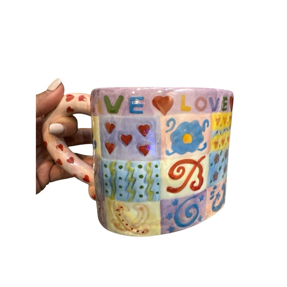 Brighton Heart Shape‎ Mug Hand Made Exclusively for Brighton Colorful